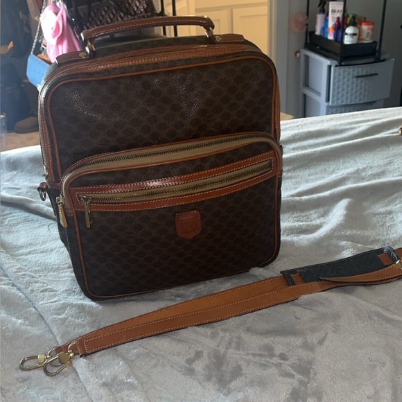 Celine large Vintage Macadam Messenger Bag with detachable strap - Picture 8 of 16